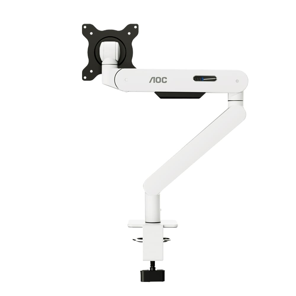 알파스캔 AOC AM400 글레시어 화이트 싱글 모니터암