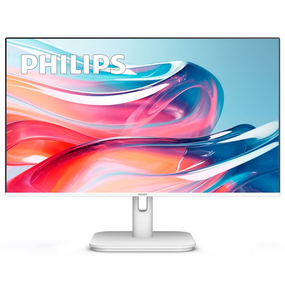 필립스 24E1N2100AW 120Hz 시력보호 4면 보더리스 스피커 화이트 무결점  사무용 듀얼 IPS 모니터
