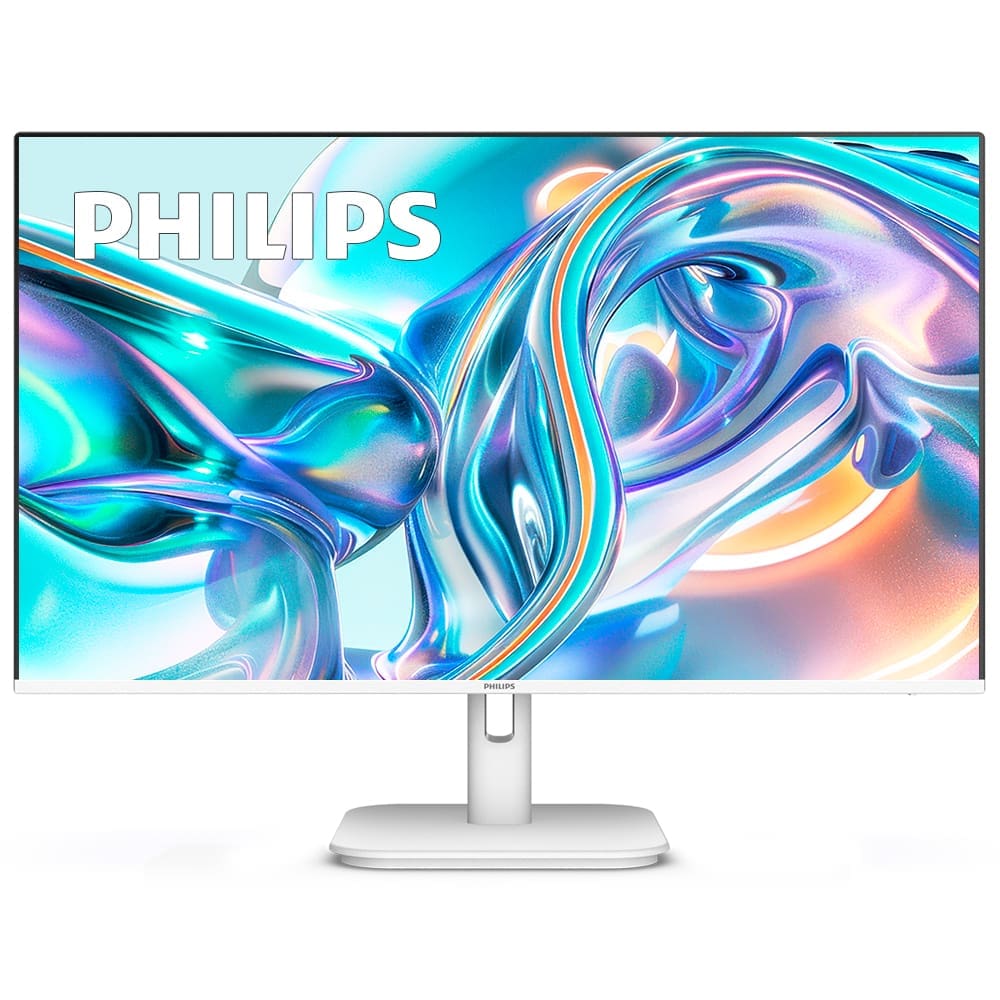 필립스 27E1N2100AW 120Hz 시력보호 4면 보더리스 스피커 화이트 무결점 사무용 듀얼 IPS 모니터