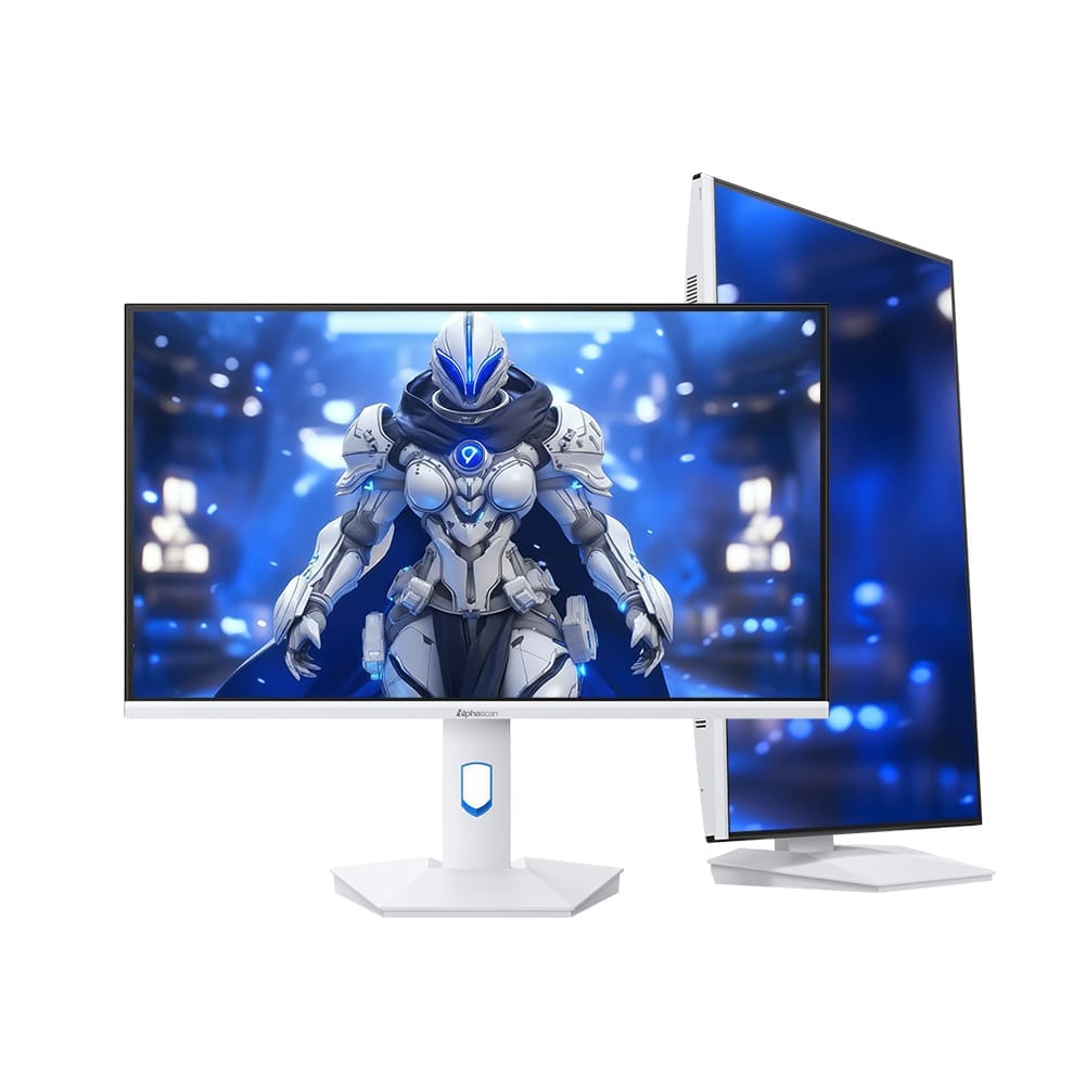 27인치 게이밍 화이트 모니터 알파스캔 콘퀘스트 27F60G 게이밍 240Hz Fast IPS HDR 멀티스탠드 스피커 무결점