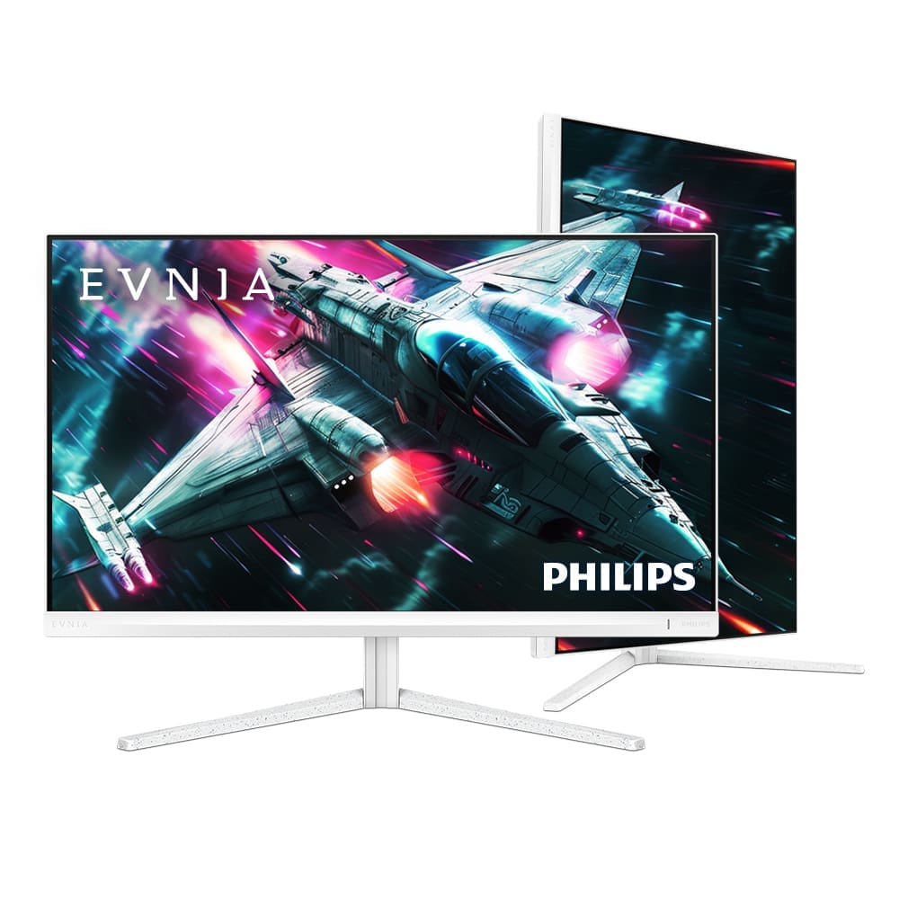 27인치 화이트 게이밍 모니터 필립스 에브니아 27M2N3201A 200Hz FAST IPS 프리싱크 HDR 스피커 무결점 모니터