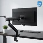 필립스 SPT7308 싱글 모니터암 기계식 스프링암 벨루가 블랙 베사홀 사무용 세로 피벗 거치대 고중량 데스크테리어 SPT7308_black_목업_1000x1000