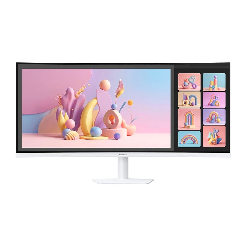 울트라와이드 모니터, 알파스캔 3824Q WQHD+ IPS블랙 C타입 화이트 높낮이 HDR PD충전